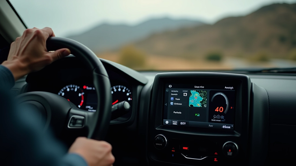 Traction control display showing active engagement on vehicle dashboard during soft terrain driving